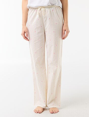 Pyjamabroek van katoenvoile met print