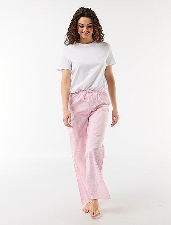 Pyjamabroek van katoenvoile met print
