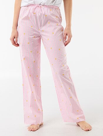 Pyjamabroek van katoenvoile met print