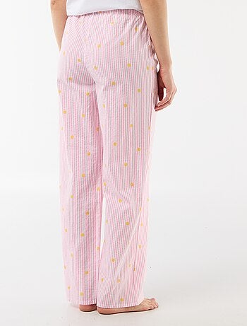Pyjamabroek van katoenvoile met print