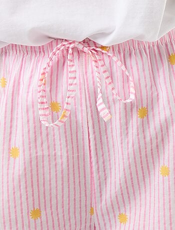 Pyjamabroek van katoenvoile met print