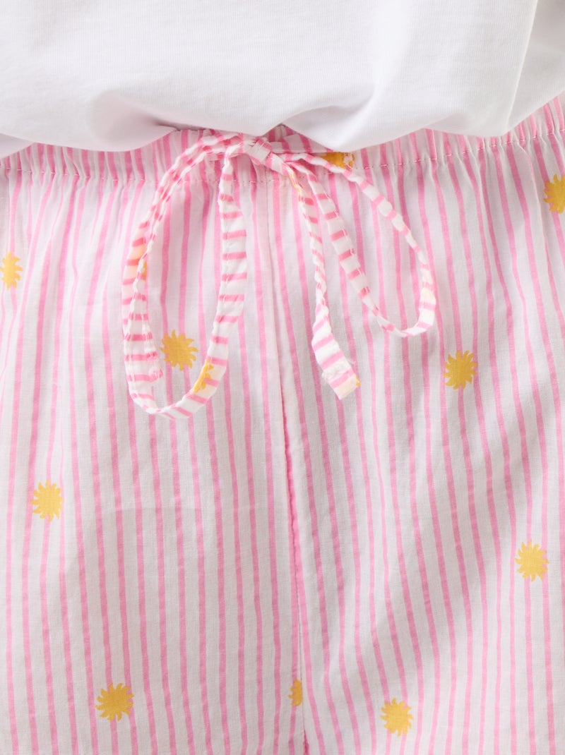 Pyjamabroek van katoenvoile met print Oranje - Kiabi