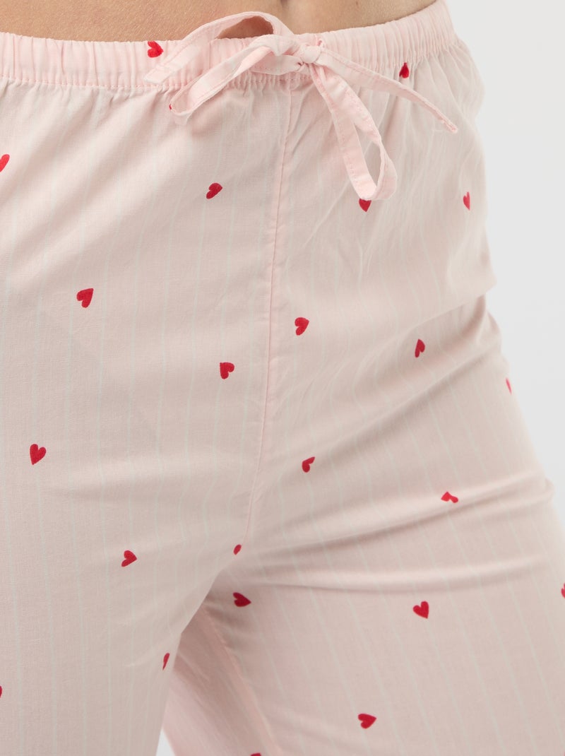 Pyjamabroek van popeline Rose - Kiabi