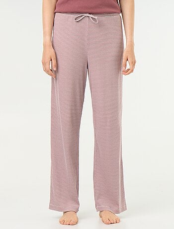 Pyjamabroek van ribgebreide stof