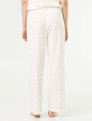 Pyjamabroek van ribgebreide stof
