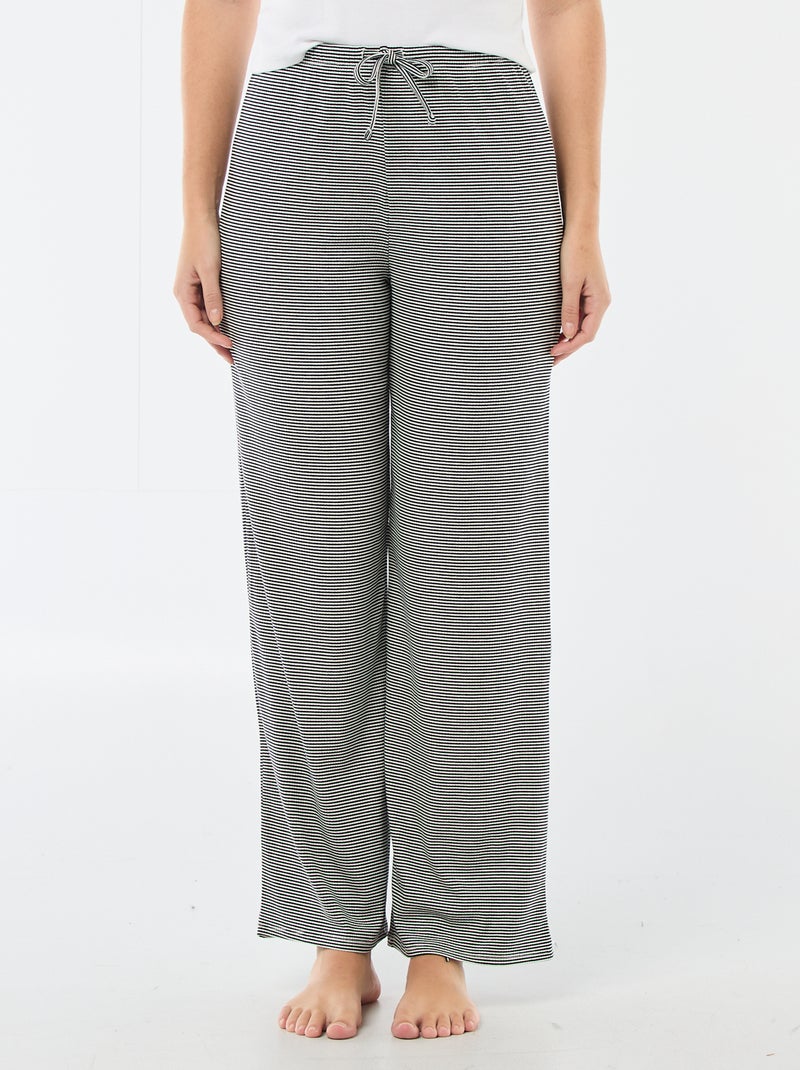 Pyjamabroek van stretchjersey Blauw - Kiabi