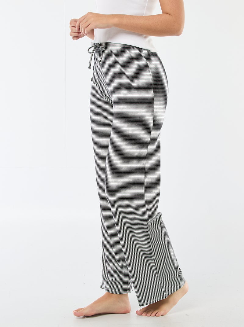 Pyjamabroek van stretchjersey Blauw - Kiabi
