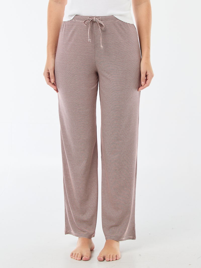 Pyjamabroek van stretchjersey Rood - Kiabi