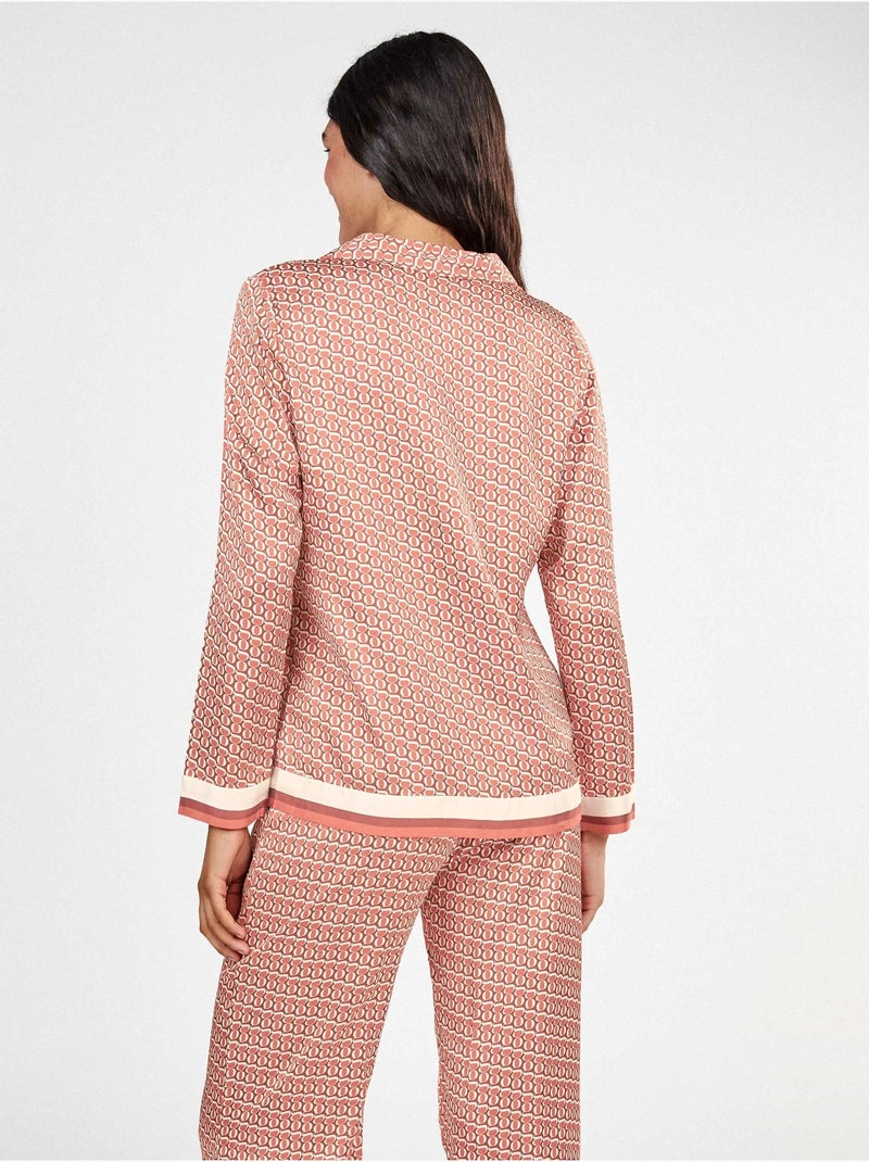 Pyjamajasje met bedrukt monogram Roze - Kiabi