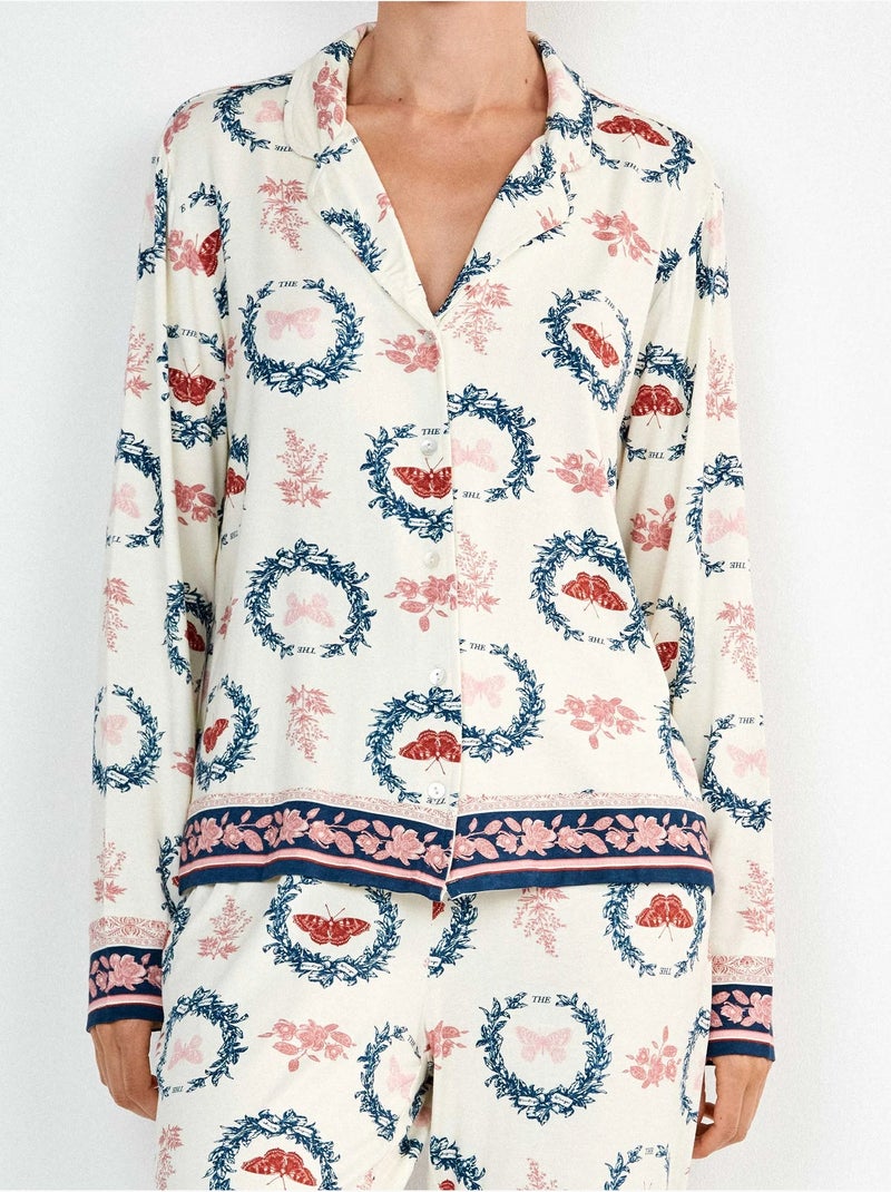 Pyjamajasje met vlinderprint Multicolor - Kiabi