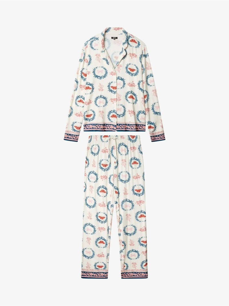 Pyjamajasje met vlinderprint Multicolor - Kiabi