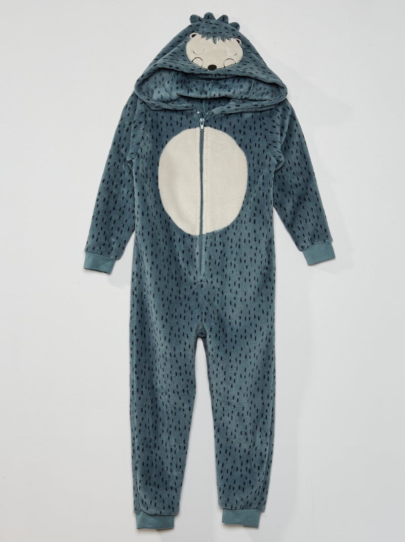 Pyjamapak met leuke capuchon blauw - Kiabi