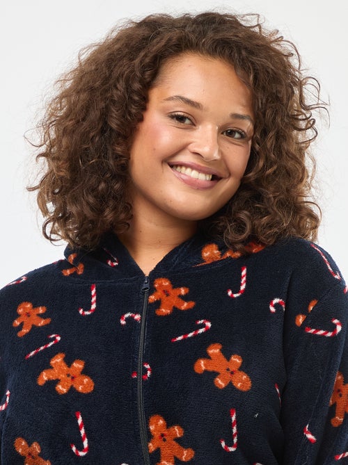 Pyjamapak van fleecestof let kerstmotief - 2-delig - Kiabi