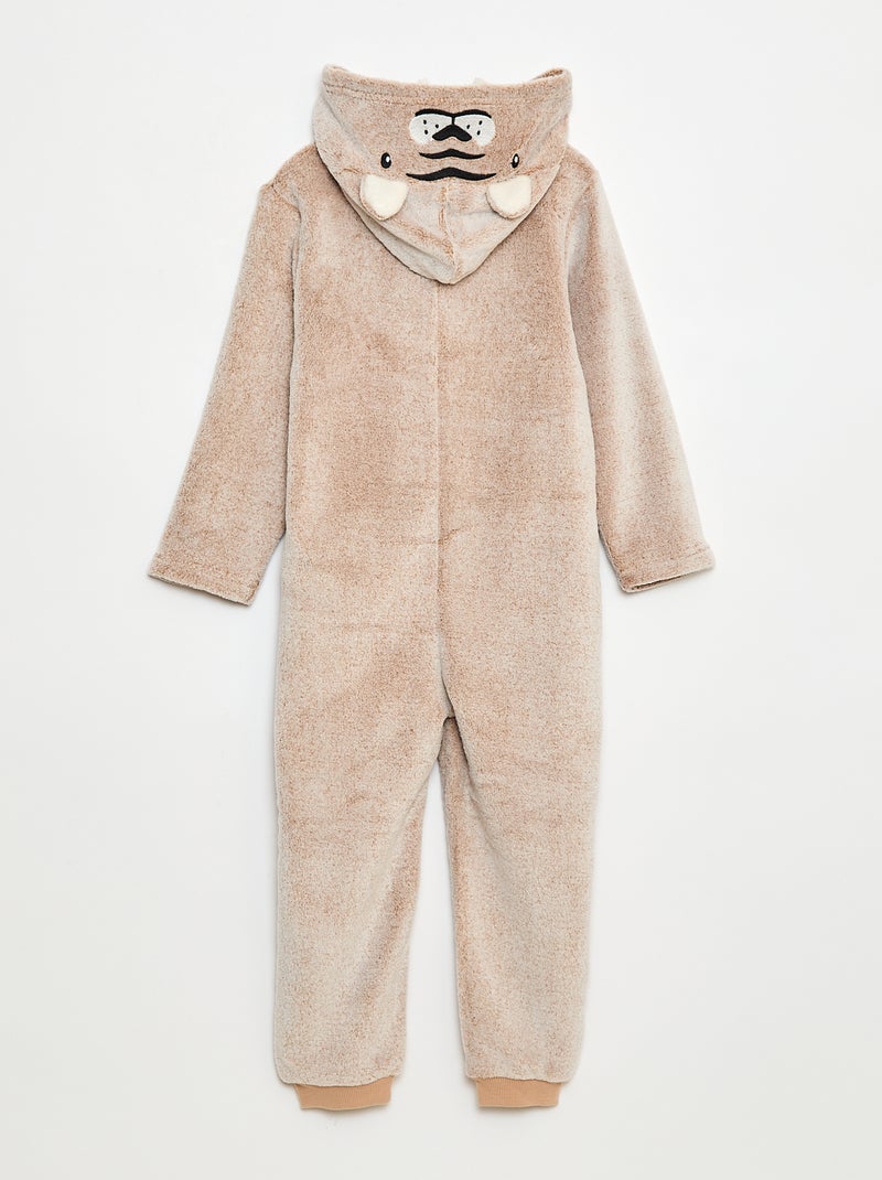 Pyjamapakje met capuchon Bruin - Kiabi