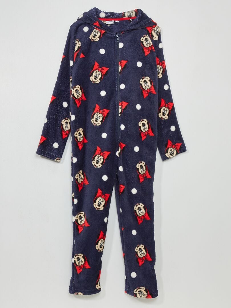 Pyjamapakje van fleecestof met Minnie-print blauw - Kiabi