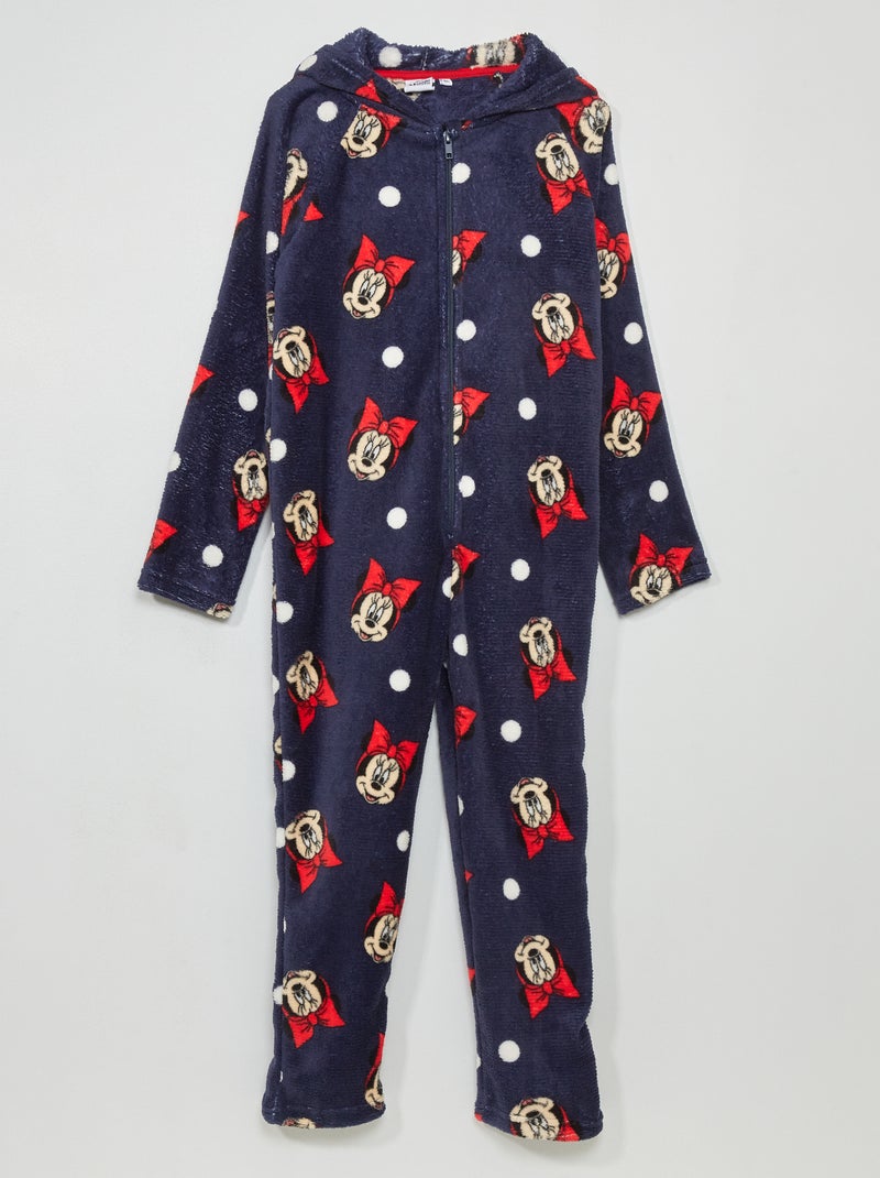 Pyjamapakje van fleecestof met Minnie-print blauw - Kiabi