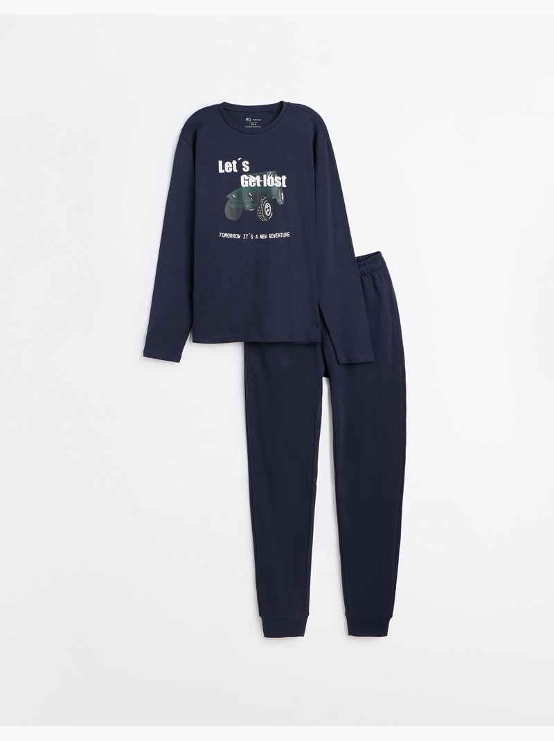 Pyjamas à interverrouillage, mo fashion Bleu - Kiabi