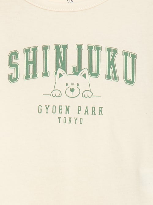 Pyjamaset - T-shirt + legging met print - 2-delig - Kiabi