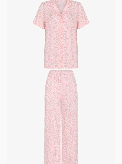 Pyjamaset met luipaardprint, korte mouwen, hemd en broek penti - Kiabi Pyjamaset met luipaardprint, korte mouwen, hemd en broek penti - Kiabi