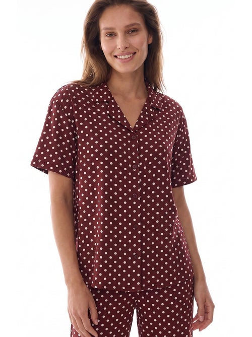 Pyjamaset met overhemd en broek met polkadots penti - Kiabi Pyjamaset met overhemd en broek met polkadots penti - Kiabi