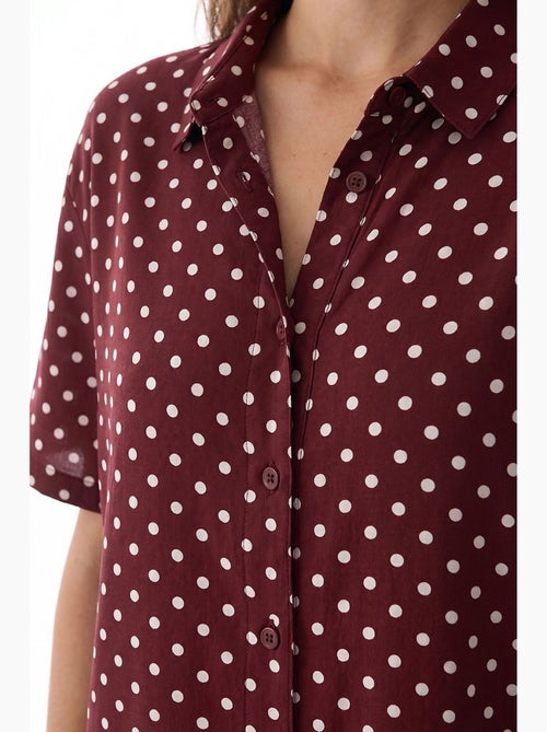 Pyjamaset met overhemd en broek met polkadots penti - Kiabi Pyjamaset met overhemd en broek met polkadots penti - Kiabi