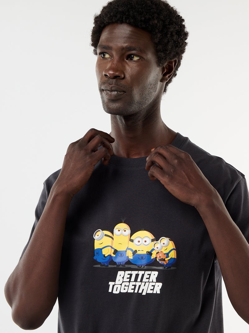 Pyjamaset met short en T-shirt 'Minions' - 2-delig Zwart - Kiabi