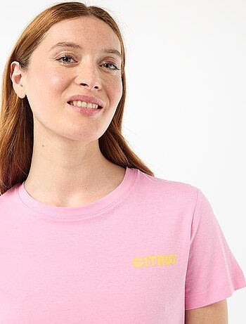 Pyjamaset top + lichte short met all-over streep