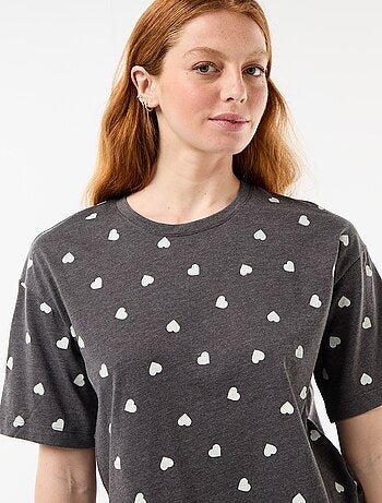 Pyjamaset top + short van jerseykatoen