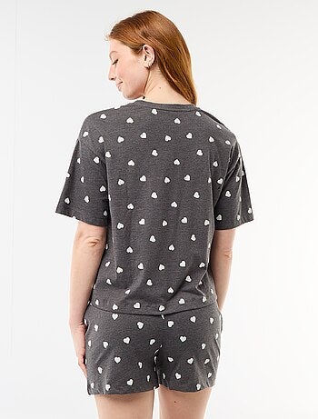 Pyjamaset top + short van jerseykatoen