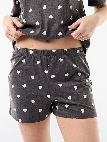 Pyjamaset top + short van jerseykatoen