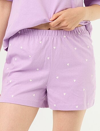 Pyjamaset top + short van jerseykatoen