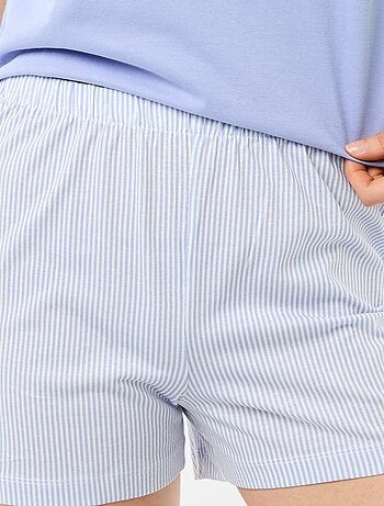 Pyjamaset top + short van jerseykatoen