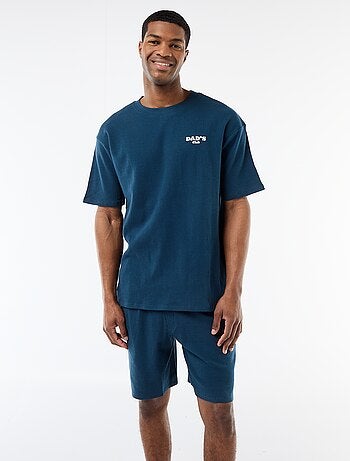 Pyjamaset van gewafelde stof