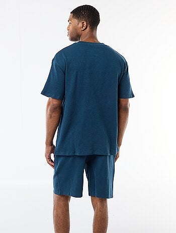 Pyjamaset van gewafelde stof