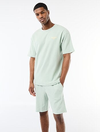 Pyjamaset van gewafelde stof