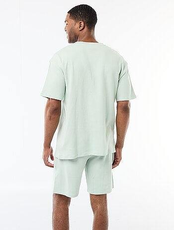 Pyjamaset van gewafelde stof