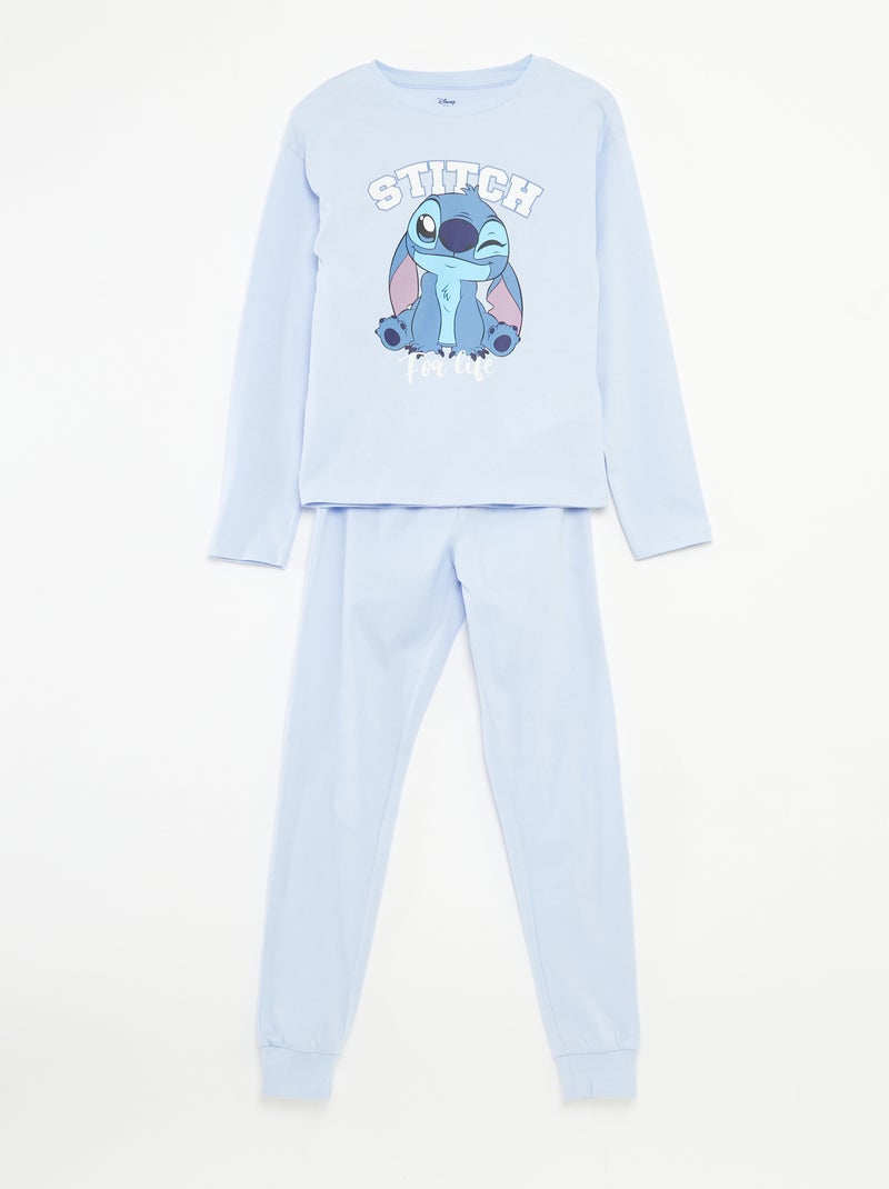 Pyjamasetje - T-shirt + broek 'Stitch' 'Disney' Blauw - Kiabi