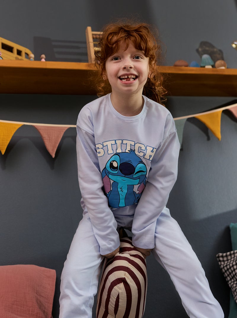 Pyjamasetje - T-shirt + broek 'Stitch' 'Disney' Blauw - Kiabi