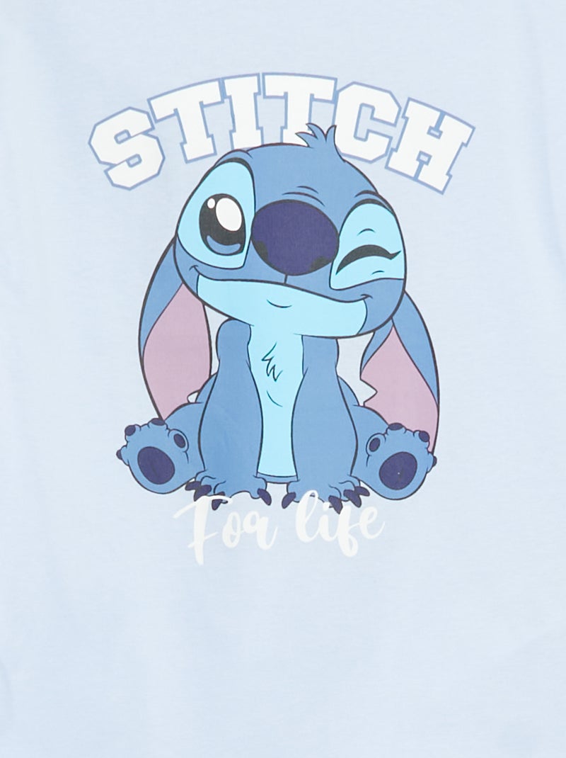 Pyjamasetje - T-shirt + broek 'Stitch' 'Disney' Blauw - Kiabi