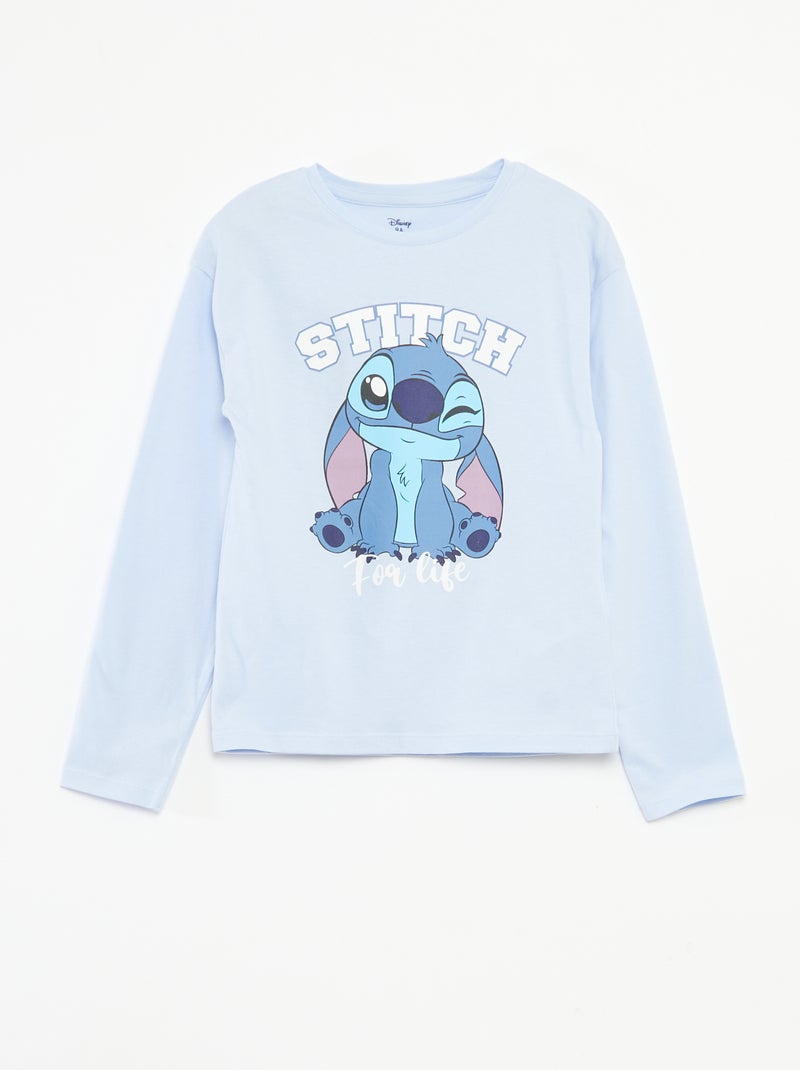 Pyjamasetje - T-shirt + broek 'Stitch' 'Disney' Blauw - Kiabi