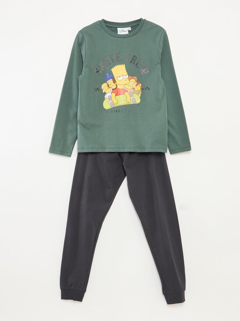 Pyjamasetje - T-shirt + broek 'The Simpsons' - 2-delig Groen - Kiabi