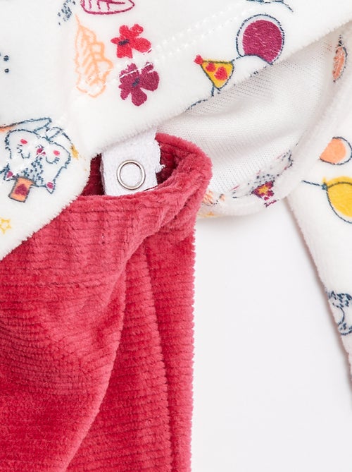 Pyjamasetje - T-shirt + broek van fleece - 2-delig - Kiabi