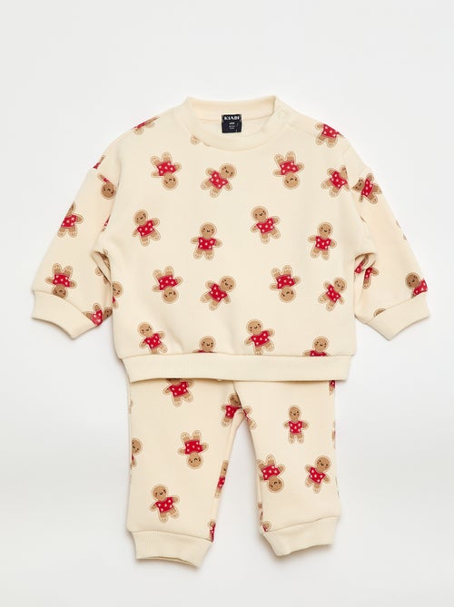 Pyjamasetje met kerstprint - Kiabi
