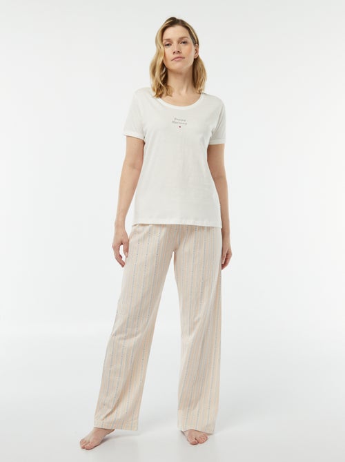 Pyjamasetje: T-shirt + broek 'Dodo' - Kiabi