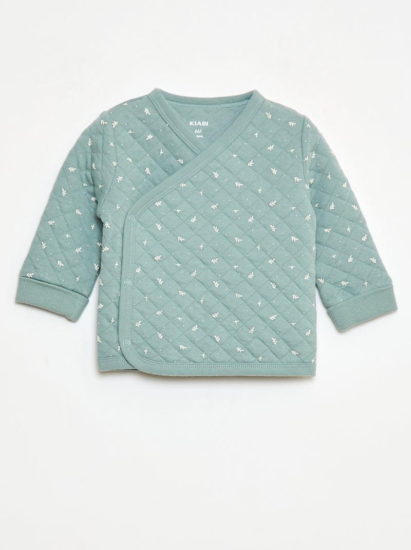 Pyjamasetje van katoenen jersey Groen - Kiabi