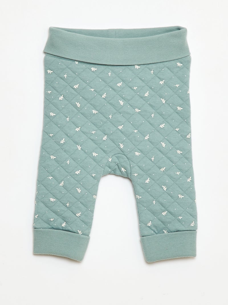 Pyjamasetje van katoenen jersey Groen - Kiabi