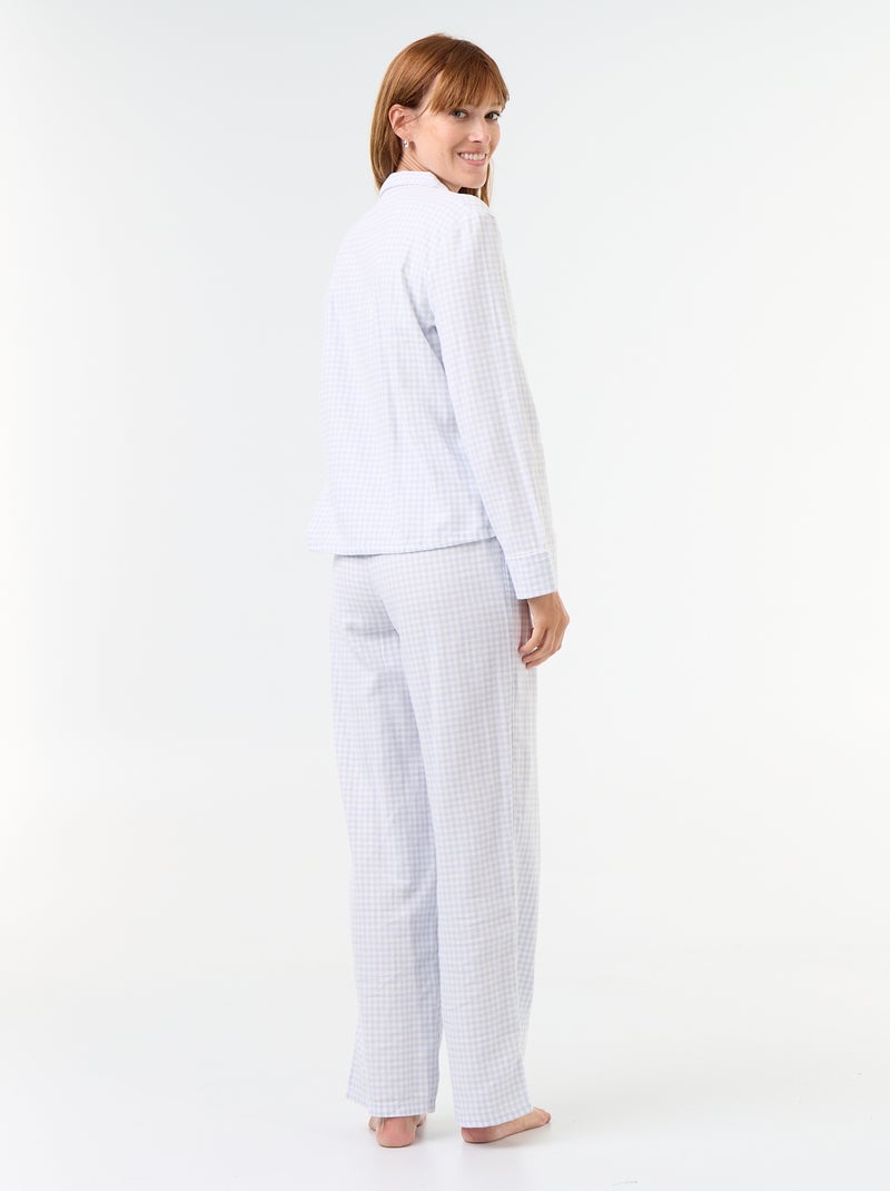Pyjamashirt + broek met motief - 2-delig Blauw - Kiabi
