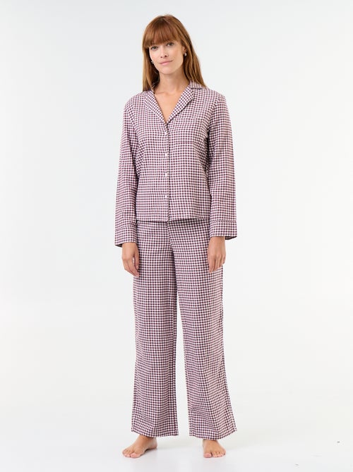 Pyjamashirt + broek met motief - 2-delig - Kiabi