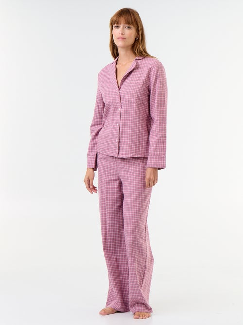 Pyjamashirt + broek met motief - 2-delig - Kiabi