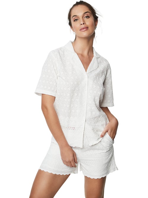 Pyjamashort met slipe mouwen homewear p102 - Kiabi